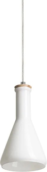 RENDL PULIRE CON závěsná opálové sklo/dřevo/chrom 230V LED E14 6W