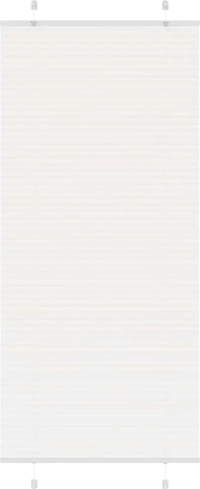 vidaXL pliszírozott redőny Fehér 85x200 cm szövetszélesség 84,4 cm