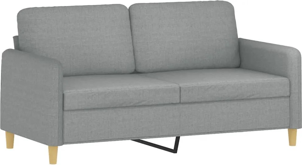 vidaXL kétszemélyes világosszürke szövetkanapé 140 cm