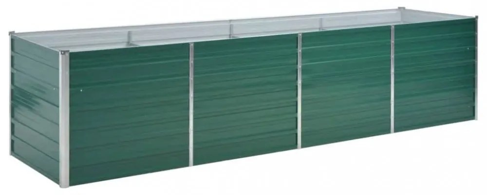 zöld horganyzott acél kerti magaságyás 320 x 80 x 77 cm