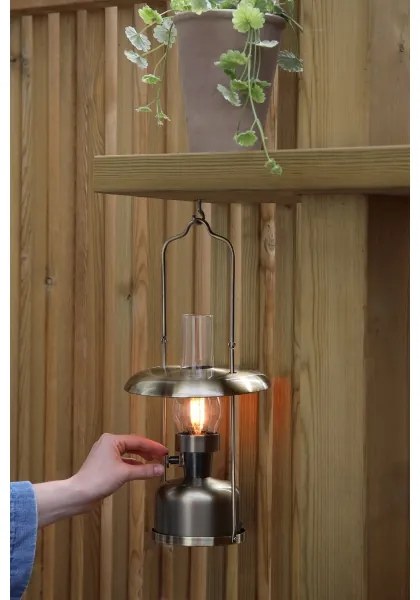 Markslöjd 108894-LED Dimmelhető újratölthető lámpa FANOS LED/2,5W/3,7V 4000 mAh IP44 sárgaréz