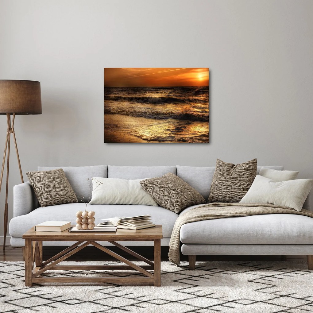 Kép - Hullámok a parton (70x50 cm)
