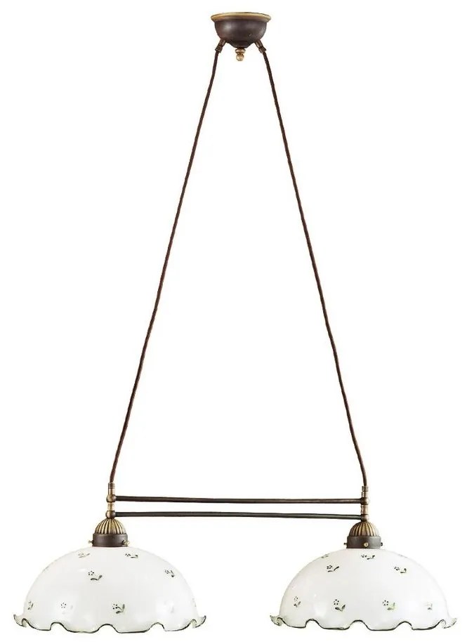 Kolarz 731.82.26 - Csillár zsinóron NONNA 2xE27/75W/230V zöld