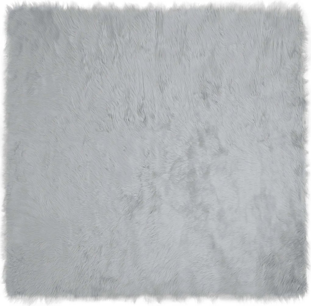 vidaXL Műgyapjú Szőnyeg Tafalla Szürke 120 x 120 cm Poliészter