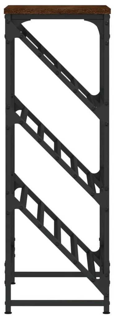 barna tölgyszínű szerelt fa cipőtartó 60x30x85 cm