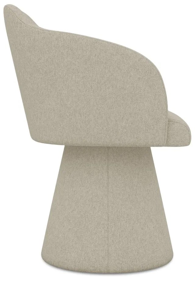 Bézs kárpitozott étkezőfotel Kanoa – Makamii