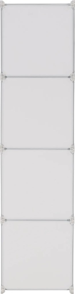 Gyerek moduláris szekrény, fehér/barna minta, KIRBY