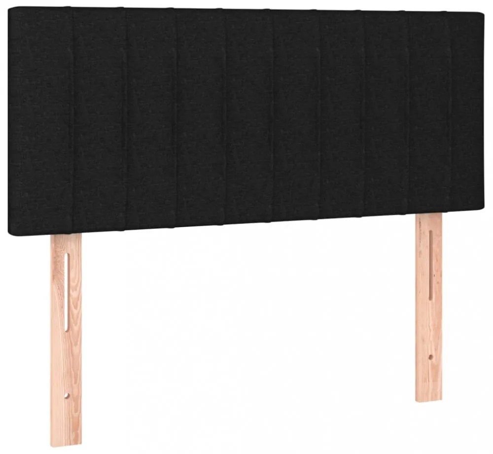 fekete szövet fejtámla 100x5x78/88 cm
