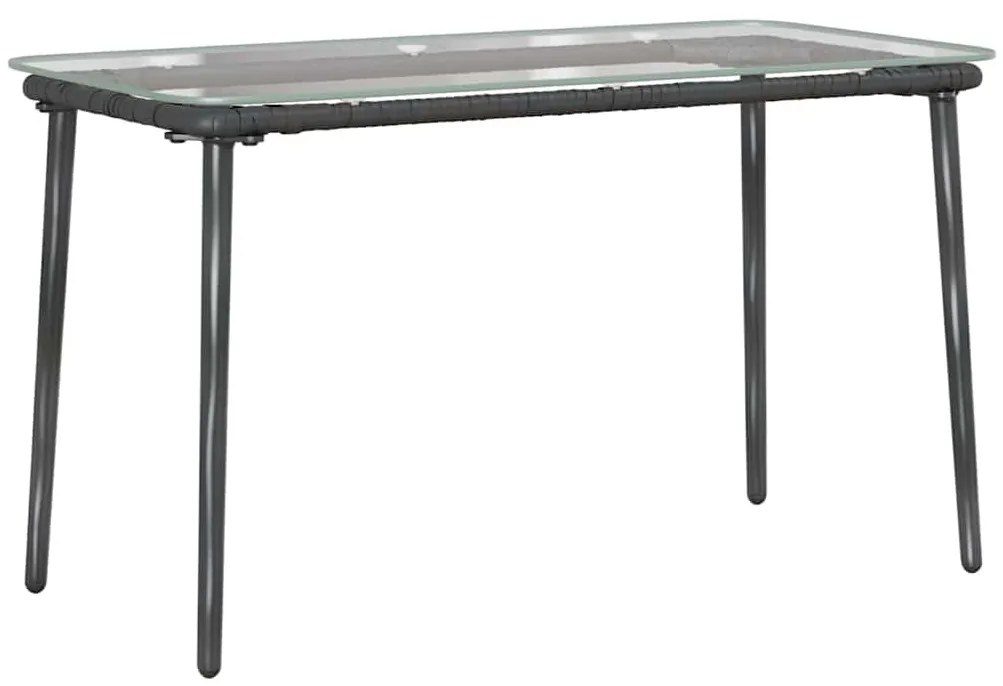 Kerti Asztal Fekete 80 x 40 x 45.5 cm Poli rattan