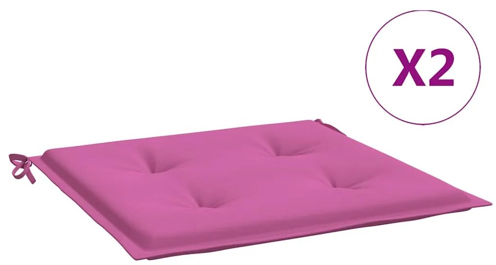 2 db rózsaszín szövet székpárna 50x50x4 cm