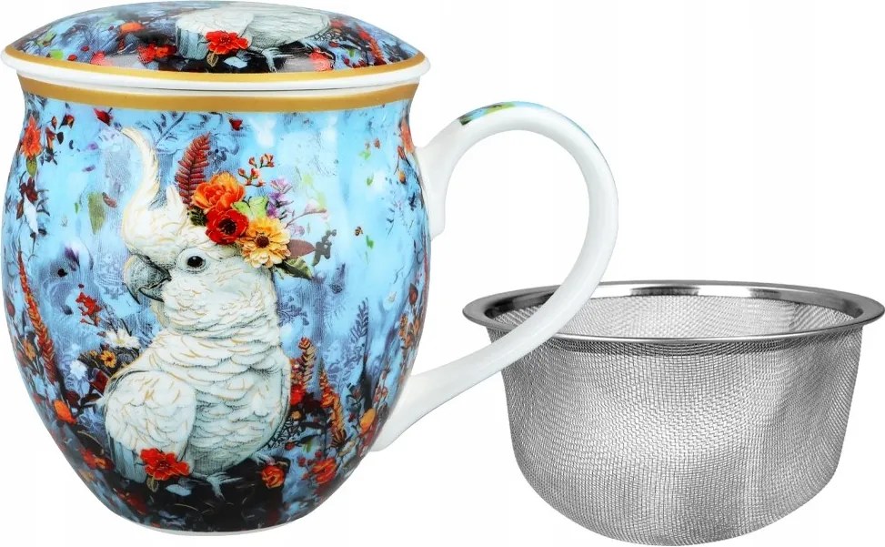 Hordó bögre fedővel Kakadu papagáj (carmani)