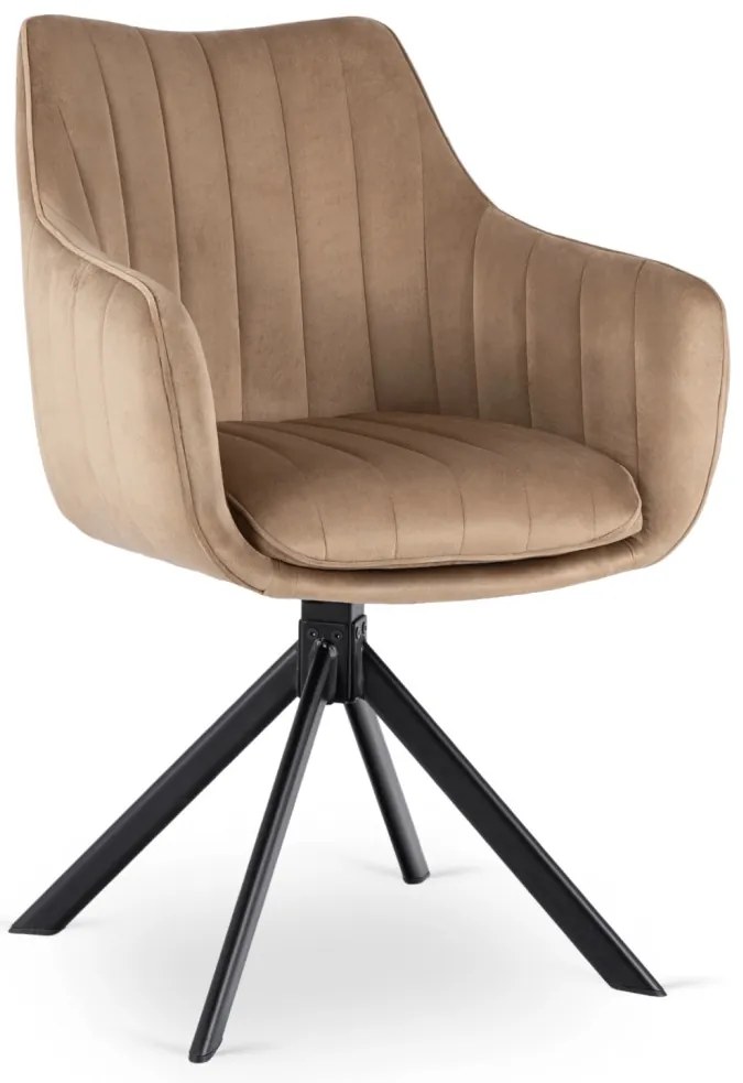 Forgó Étkező/Tárgyaló Szék Bézs Bársony Szövettel. MUMBAI 2