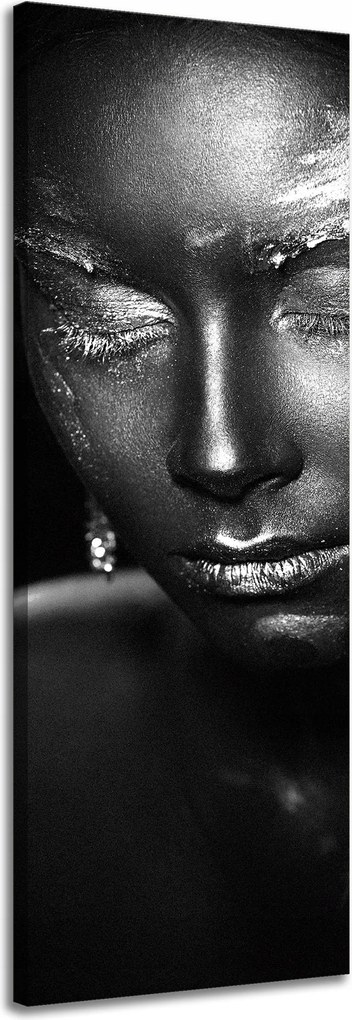 Vászonkép Nő Elmélkedő Művészet Fekete 40x120 cm