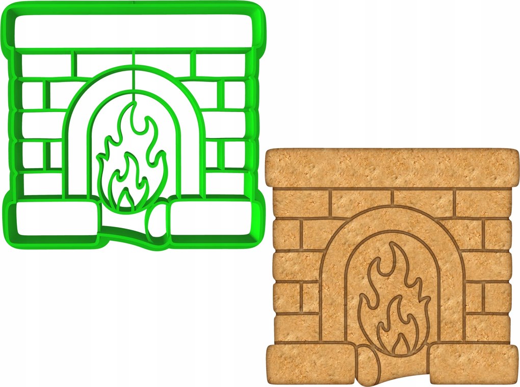 Karácsonyi Forma Mézeskalács lyukasztó Karácsonyi Kandalló