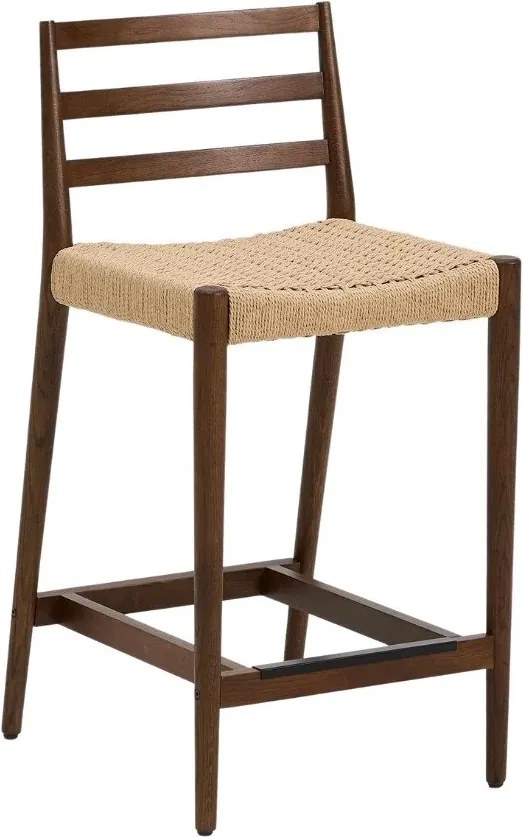 Barna-natúr színű tölgyfa bárszék (ülésmagasság 65 cm) Analy – Kave Home
