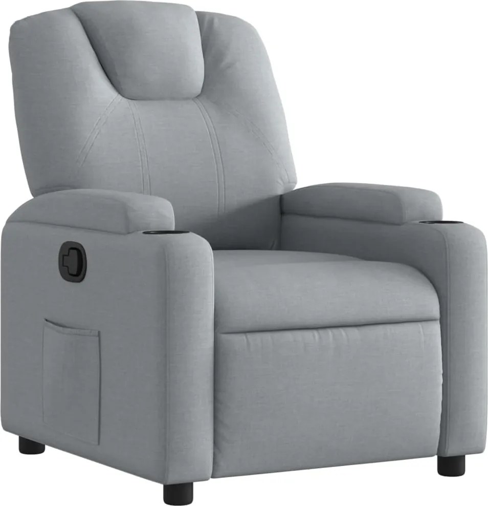 vidaXL világosszürke szövet relaxfotel