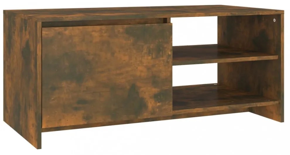 füstös tölgy színű szerelt fa dohányzóasztal 102 x 50 x 45 cm
