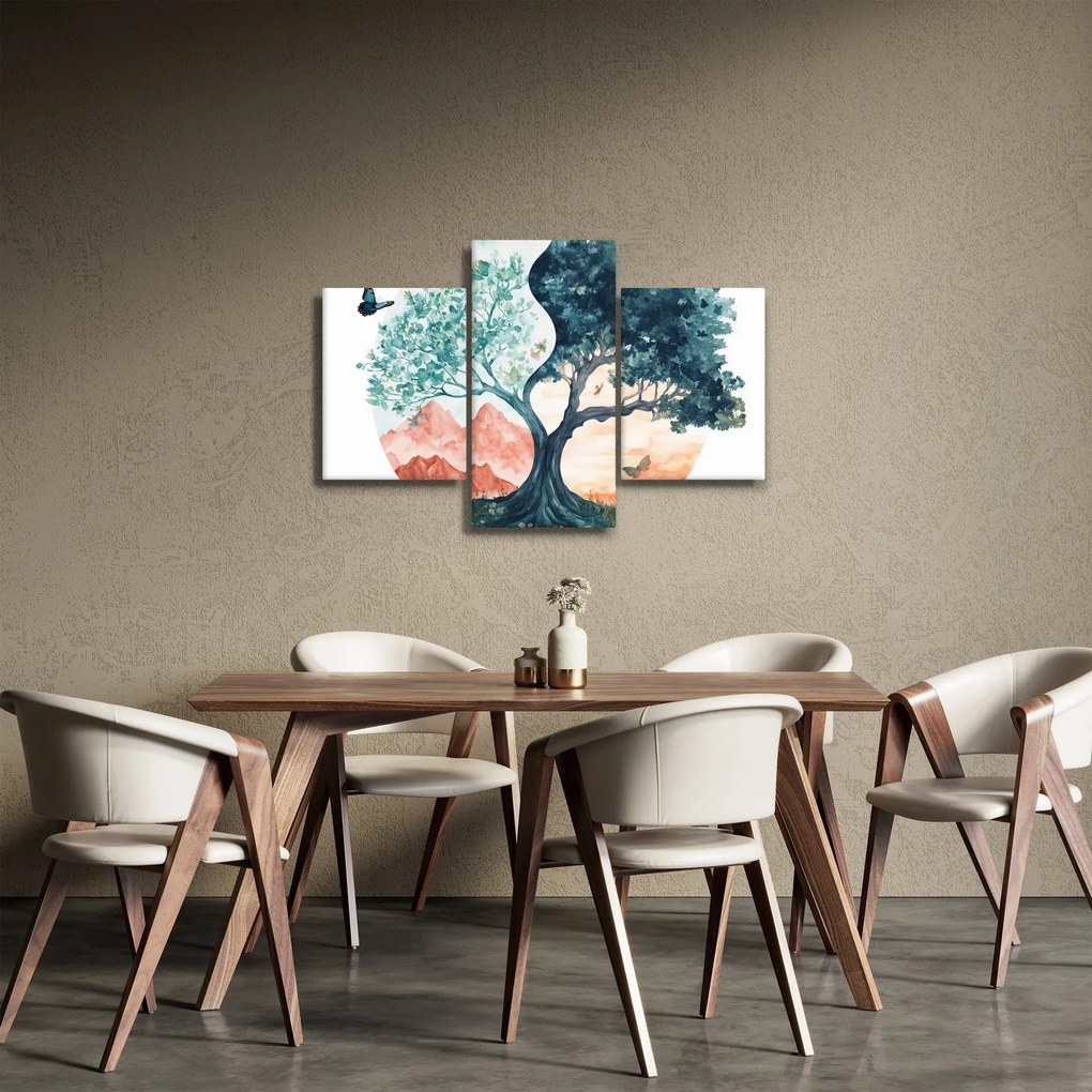 Kép – Akvarellfa tele élettel (90x60 cm)