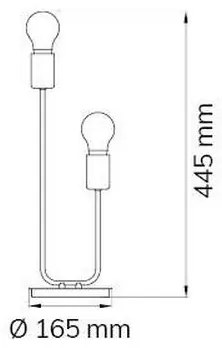 Wofi 8255.02.10.8000 - Állvány lámpához YORK 2xE27/60W/230V