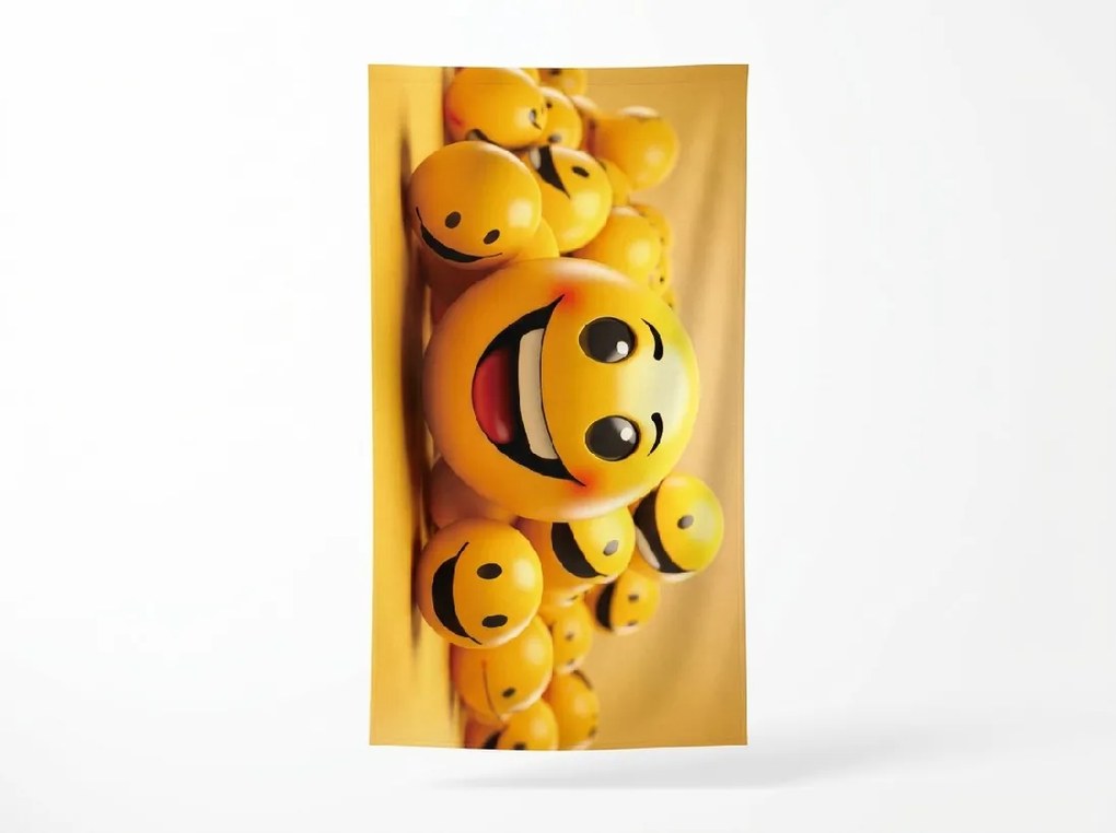 Gyorsan száradó XXL strand fürdőlepedő HAPPINO sárga 150 x 210 cm, 100% mikroszál
