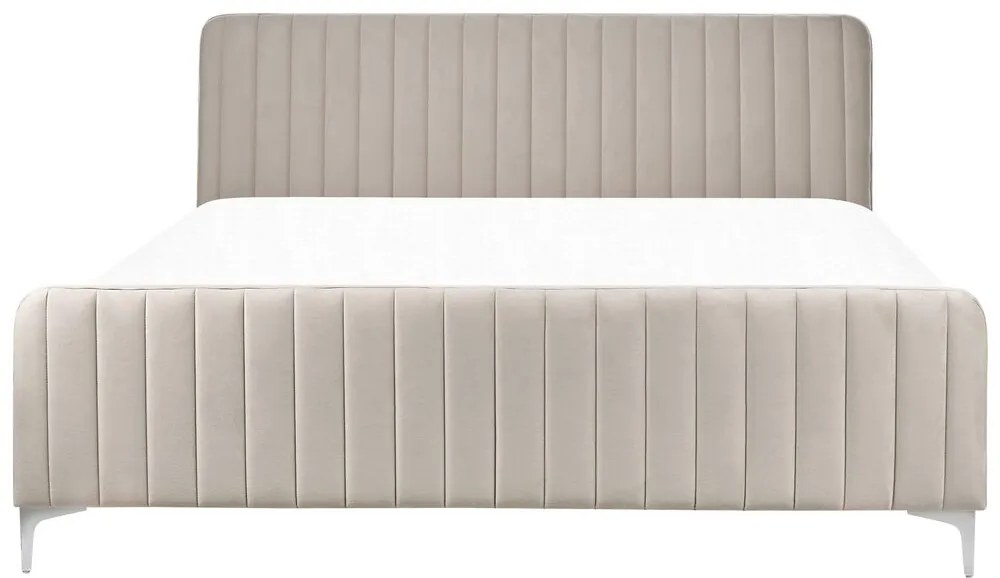 Kárpitozott ágy 180x200 cm Laraine (világosszürke) (ágyráccsal). 1035512