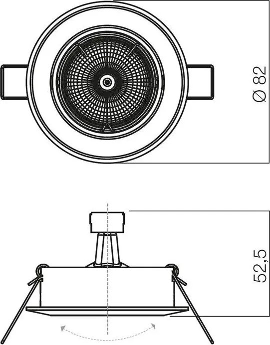 Mennyezetbe Építhető Lámpa Bronz ELC229 SMARTER 70003