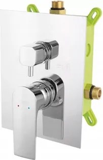 Ferro 2-F Falsík Alatti Box Szett Algeo Square Zuhanycsapteleppel, Króm