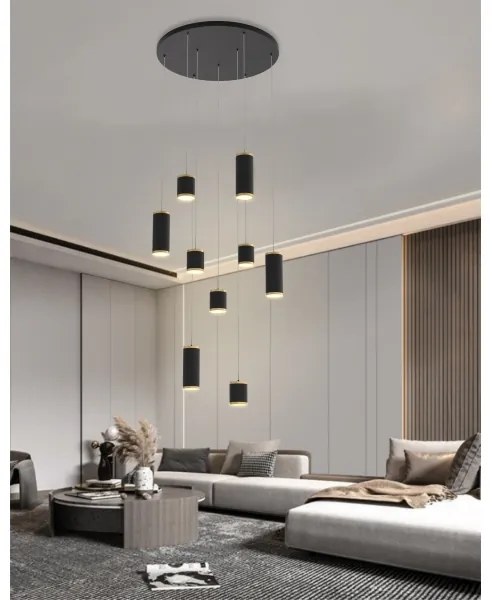 Wofi 5003-904 - LED Dimmelhető csillár zsinóron TOULOUSE LED/57W/230V fekete/arany