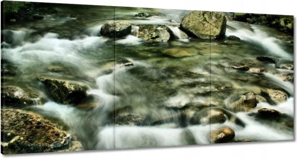 Festmények 120x60 Folyó a Tátrában