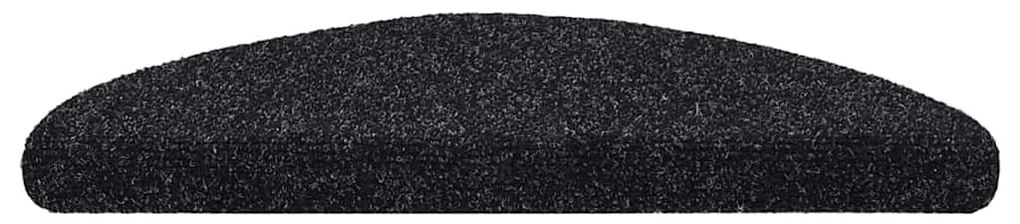 5 db öntapadós lépcsőszőnyeg 56 x 17 x 3 cm fekete félkör alakú