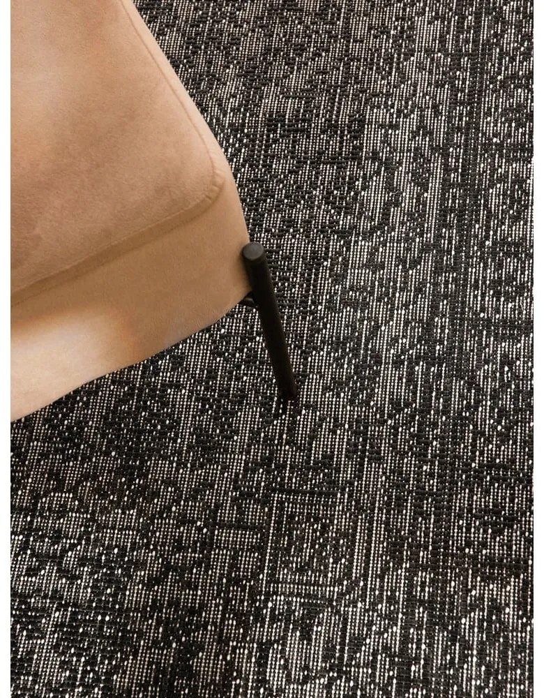 Fekete-fehér kültéri-beltéri futószőnyeg 80x250 cm Duet Kona – NORTHRUGS