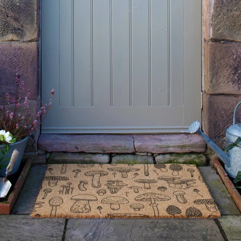 Kókuszrost lábtörlő 60x90 cm Mushrooms – Artsy Doormats