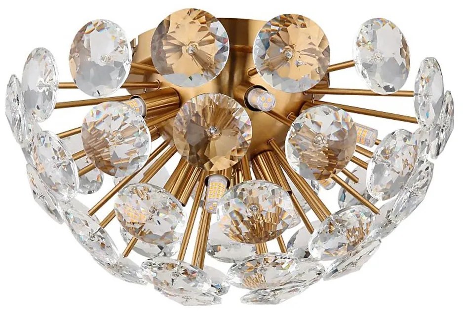 Globo 16047D - Mennyezeti lámpa VIRINA 10xG9/7W/230V arany átm. 39 cm