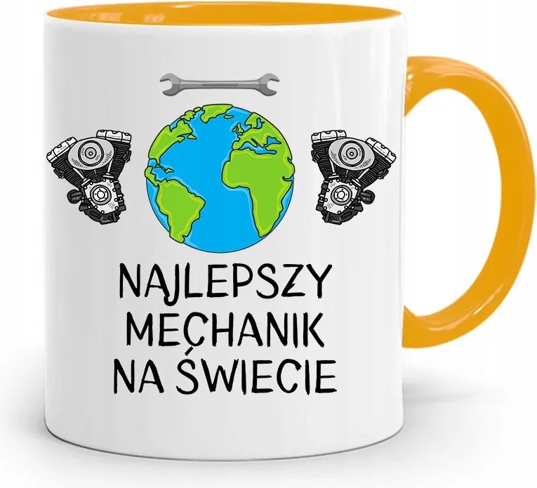 Sárga Bögre Ajándék Szerelő Legjobb Szerelő fényképes nyomtatással