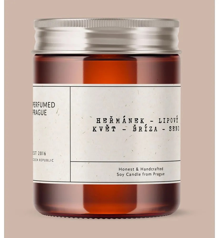 Illatos szójaviasz gyertya égési idő 40 ó #57 Chamomile, Linden, Birch – Perfumed Prague