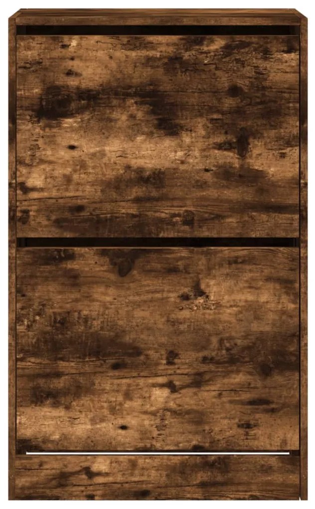 füstös tölgy színű szerelt fa cipőszekrény 60 x 34 x 96,5 cm