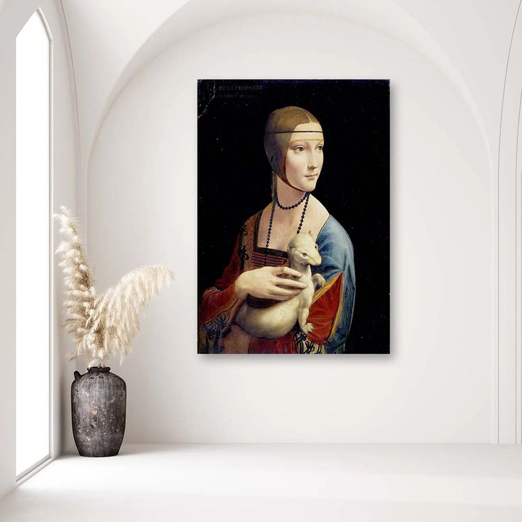 Gario Vászonkép Hölgy hermelinnel - Leonardo da Vinci, reprodukció Méret: 70 x 100 cm