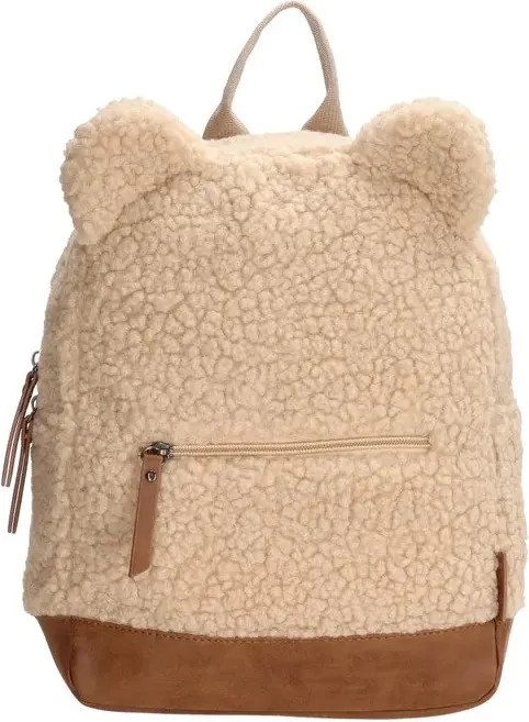 Bézs bolyhos gyerek hátizsák „Winnie”