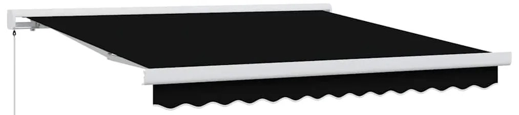 Behúzható napellenző Fekete 300 x 250 cm Szövet, Fém