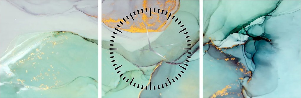 Absztrakt kép (órával) (90x30 cm)