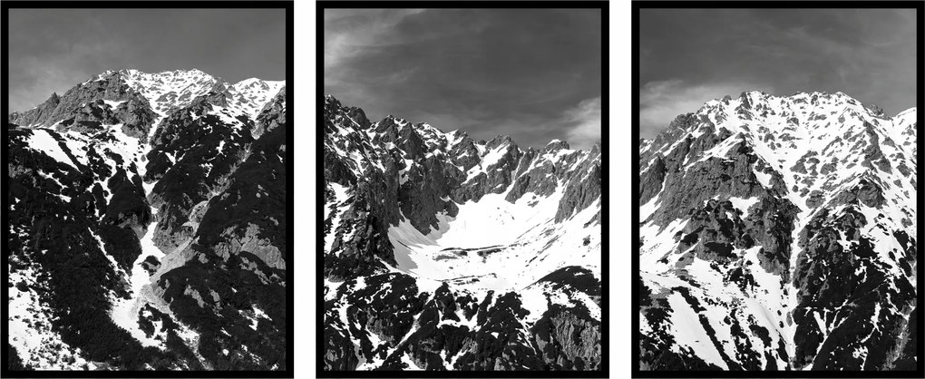 Zakopane Tátra Tájkép hegyek Poszterek 3db 21x29,7cm triptichon hegyi panoráma