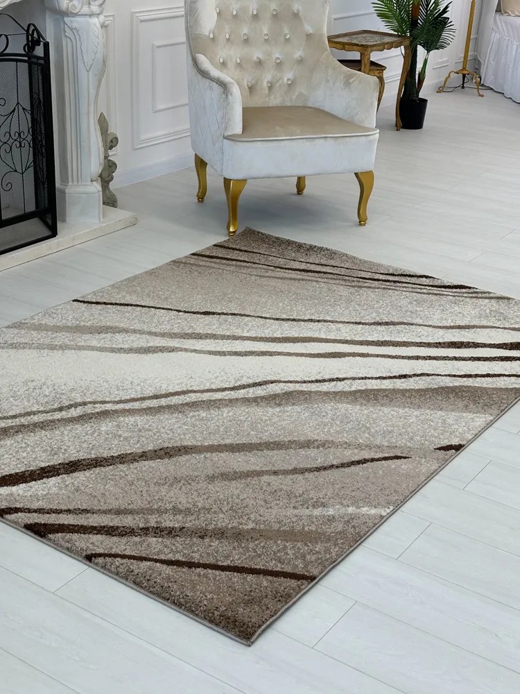 Nora 6030 bézs modern szőnyeg 60x220 cm