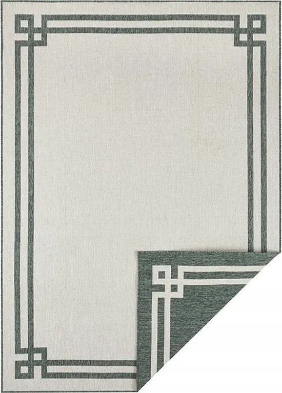 Zöld kétoldalas szőnyeg,lapos 200x290 cm