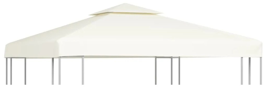 vidaXL krémfehér csere pavilon ponyvatető 310 g/m² 3 x 3 m