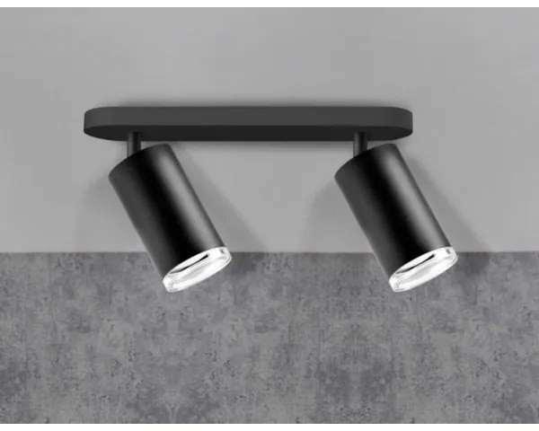 Fürdőszobai spotlámpa TURYN 2xGU10/10W/230V IP44 fekete