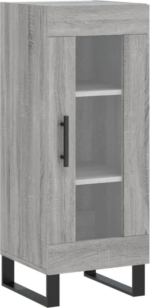 vidaXL szürke sonoma színű szerelt fa tálalószekrény 34,5 x 34 x 90 cm