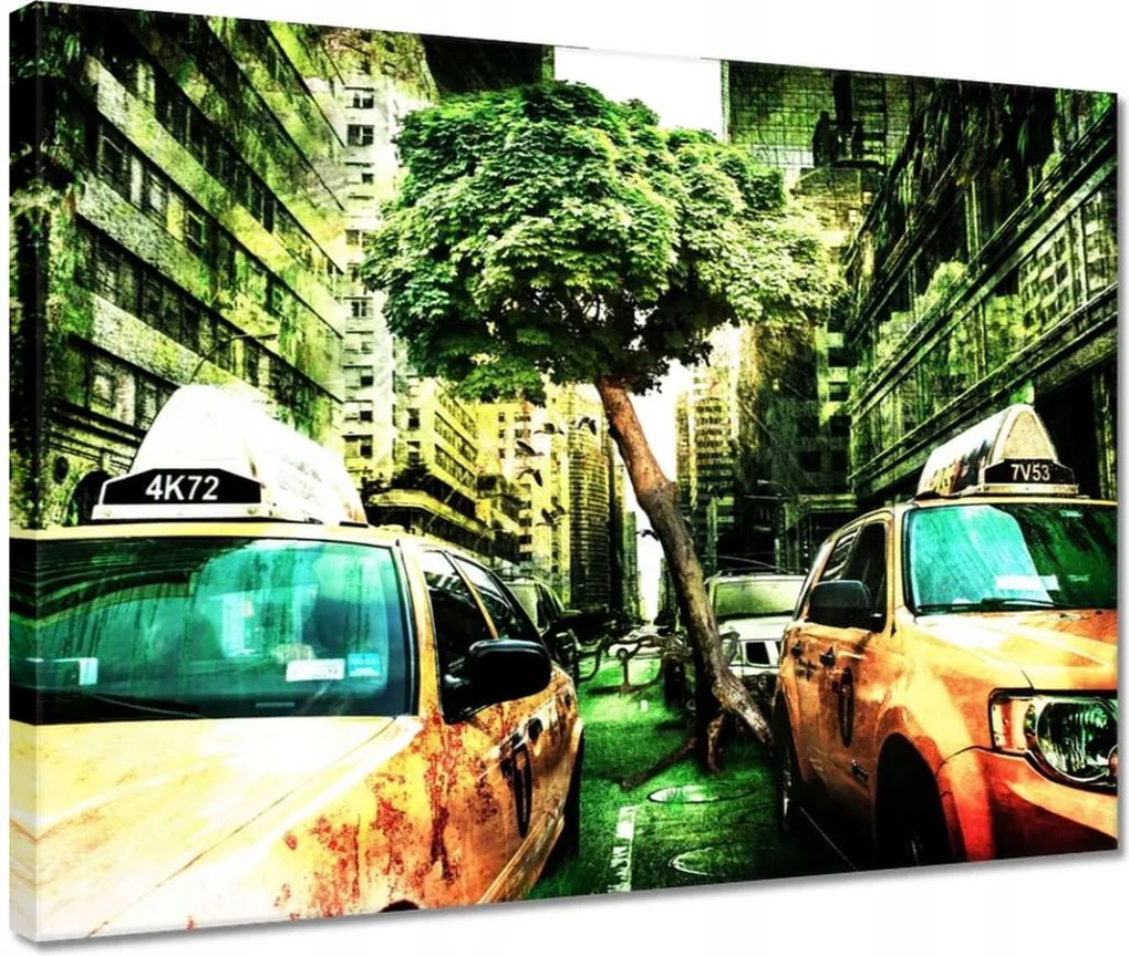 Vászonkép 40x30 Zöld New York