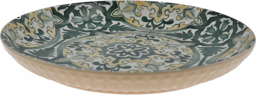 Kerámia Desszertes Reggeliző Tányér 21cm Patera Mosaique Beige Mintás