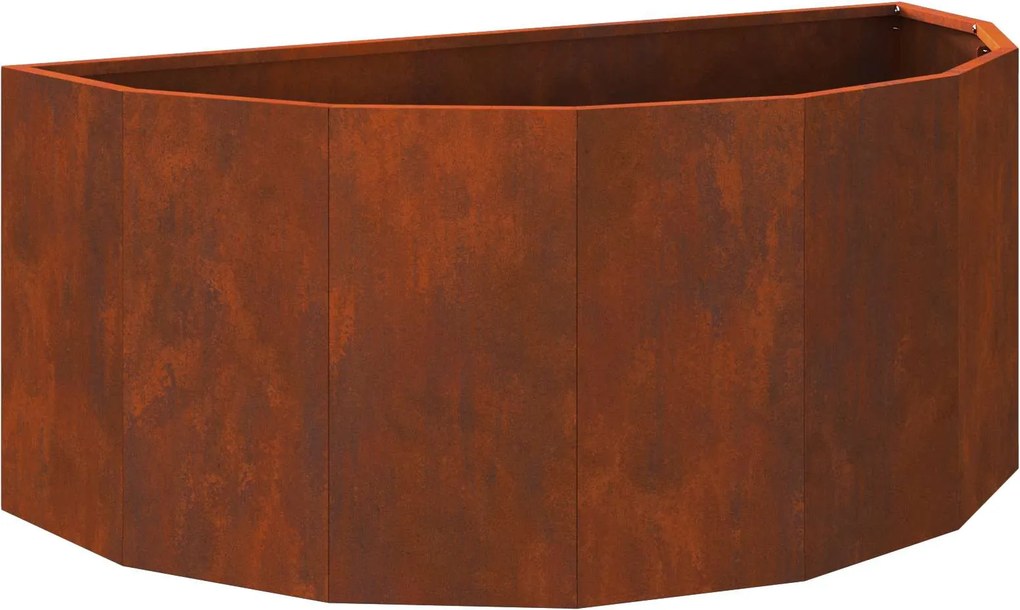 vidaXL Növénytartó Rozsdás 90 x 45 x 35 cm Időjárásálló acél