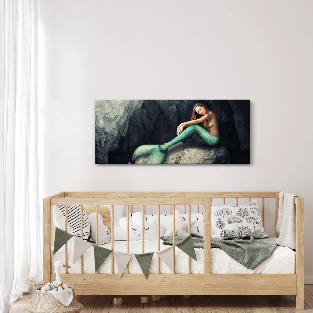 Kép - Hableány a sziklán (120x50 cm)